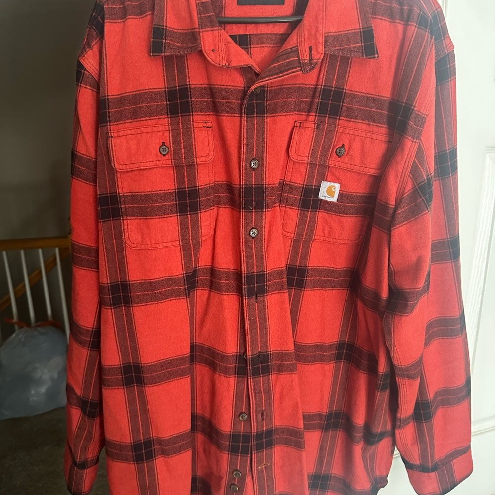 Carhartt Red and Black Plaid Shirt